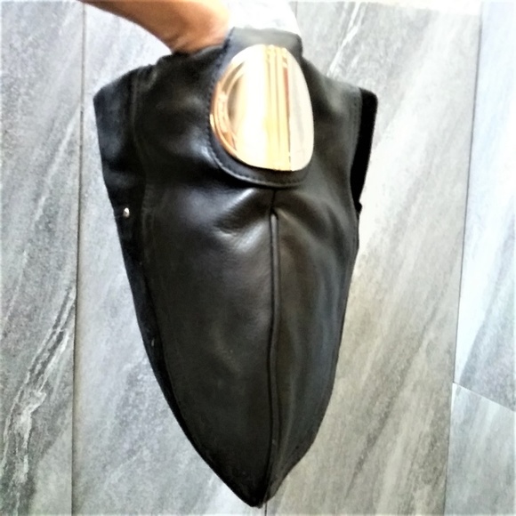 NWT Exquisite Black Leather B. Makowsky Shoulder B - Picture 4 of 6